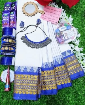 Elegant White Saree Gift Box - স্নিগ্ধ ভালোবাসার উপহার (Premium Combo)