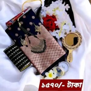 কাতান বেনারসি প্রিমিয়াম শাড়ি কম্বো