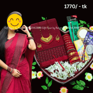 Royal Maroon Saree Gift Hamper - প্রিমিয়াম পার্টি ওয়্যার কম্বো